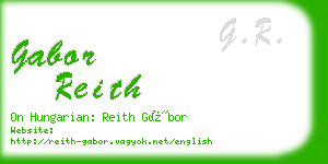 gabor reith business card